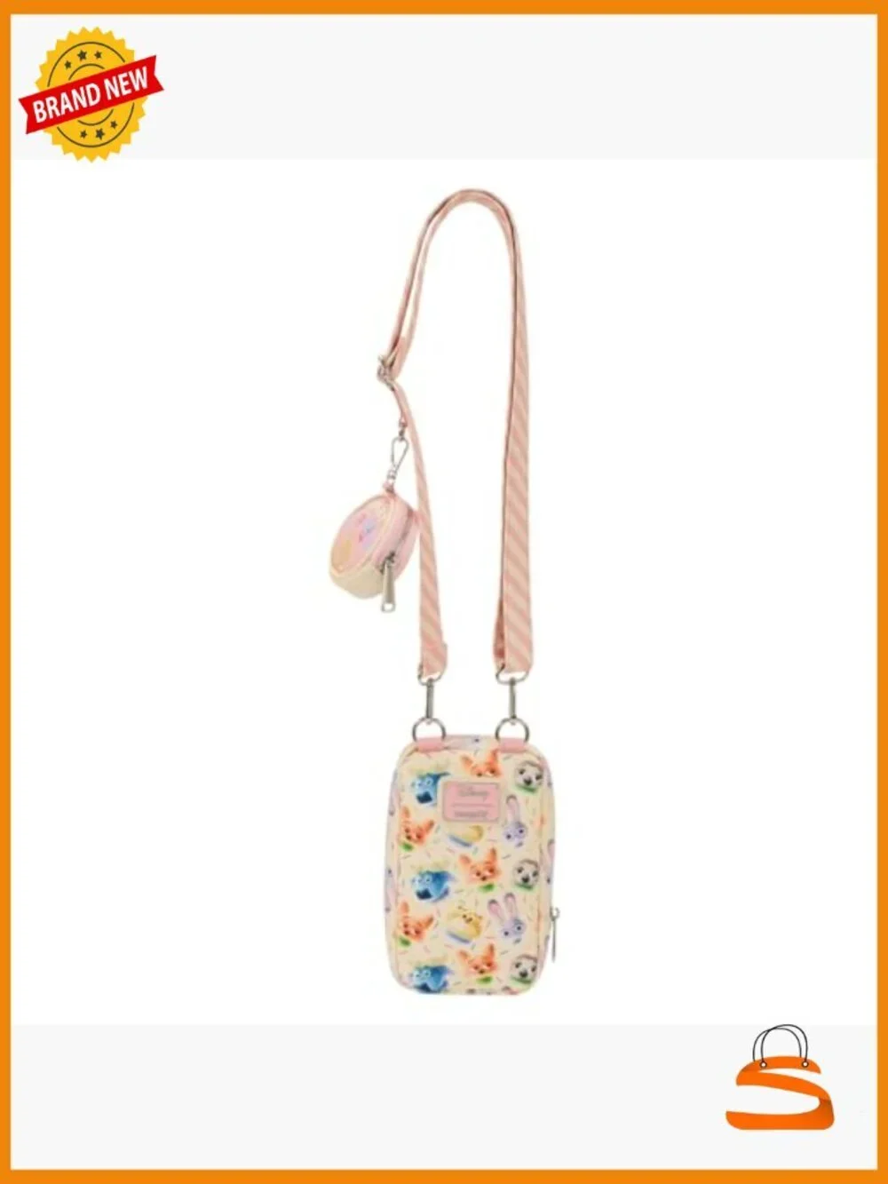 Loungefly Zootopia Cell Phone Crossbody Bag with Coin Bag